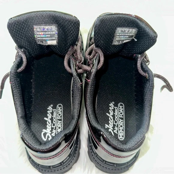 Skechers 90’s Jammers Cool Block Burgundy Chunky Platform Shoes Women’s sz. 10 - Picture 5 of 9